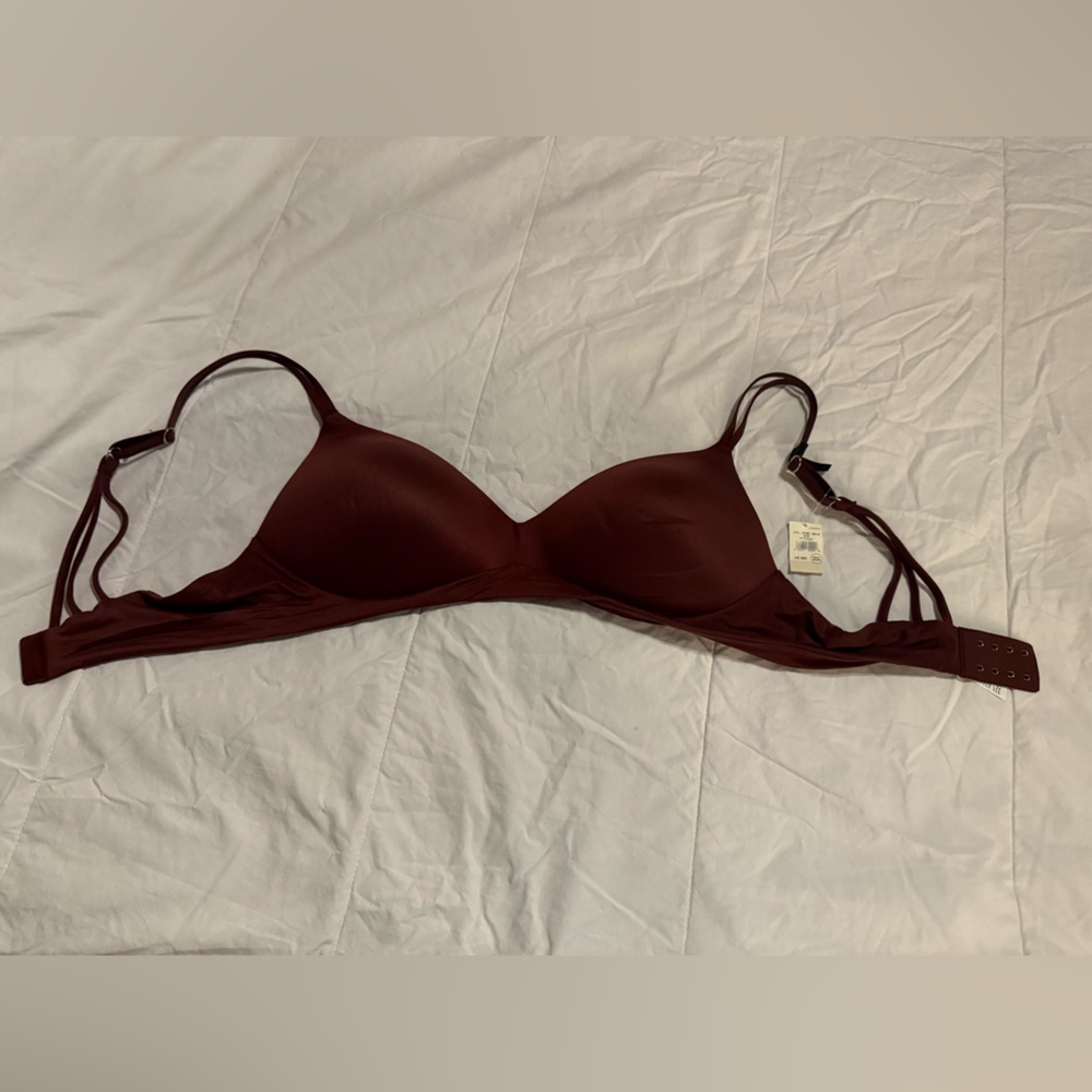 Aerie Red Full-Coverage Bra wireless 38C